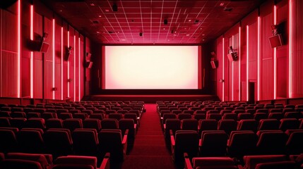 Fototapeta premium Empty movie theater interior