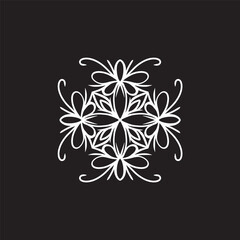 Luxury Abstract Vintage Floral Border Ornament