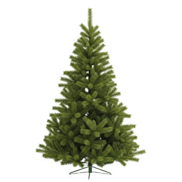 Undecorated artificial Christmas tree for holiday backgrounds