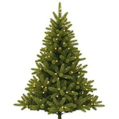 Artificial Christmas tree with warm white lights