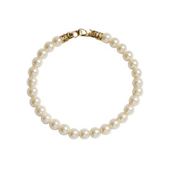 Elegant White Pearl Bracelet with Gold Clasp for Fashion Accessory and Jewelry Enthusiasts