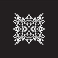 Luxury Abstract Vintage Floral Border Ornament