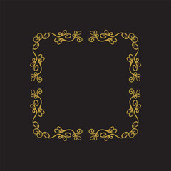 Luxury Abstract Vintage Floral Border Ornament