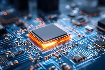 Computer Chip Close Up