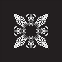 Luxury Abstract Vintage Floral Border Ornament