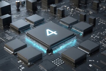 Central Processing Unit on Circuit Board