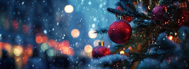 Festive Christmas Tree Scene