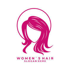Women hair salon and cosmetic logo design. Feminine logo design