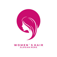 Abstract women logo design vector template. Simple women logo design vector