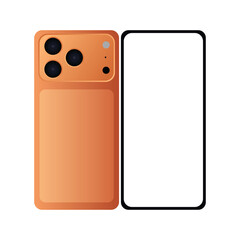 iPhone 17 with blank screen on white background. PNG