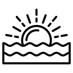 Sunset  Icon Element For Design
