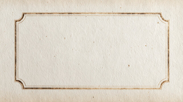 Blank vintage label with decorative border on textured paper background perfect for halloween design or classic branding