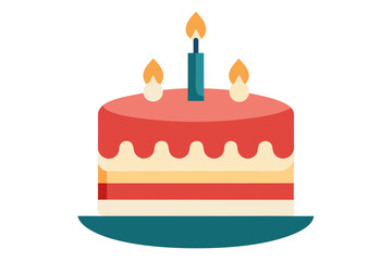 birthday cake with candles