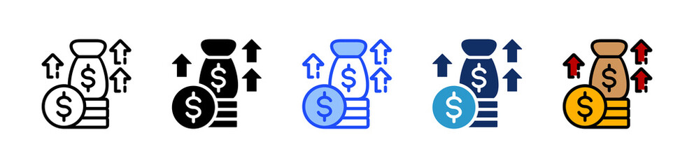 Finance Icon Collection Featuring Multiple Styles