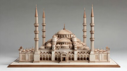 Fototapeta premium Detailed paper mosque model