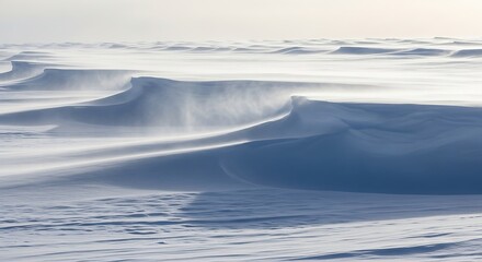 Ocean Waves Crashing on Shore in the Morning.