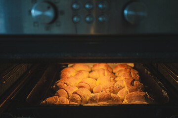 Homemade rolls baked in the oven