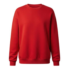 Blank red crewneck sweatshirt for Christmas mockup © BTG