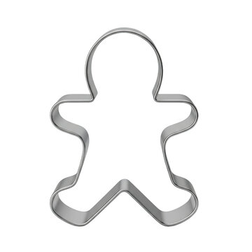 Gingerbread man metal cookie cutter for Christmas baking