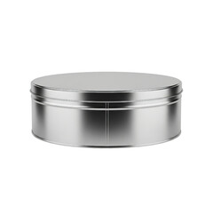 Silver metal cookie tin for Christmas holiday gifts