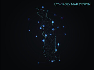 abstract digital networking connectivity vector map design	