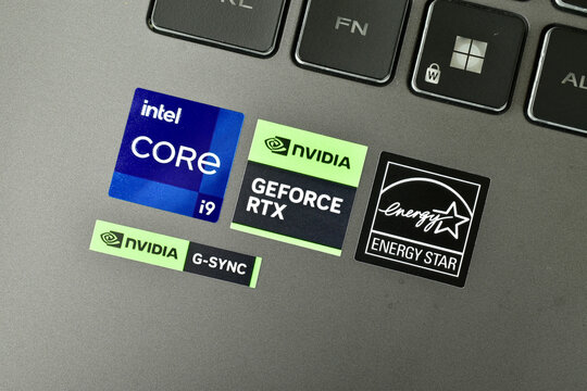 13-09-2025 New Delhi, India :- intel i9 processor with nvidia rtx graphic card on laptop  