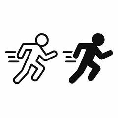 vector illustration of a running man