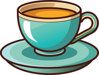 Teacup with saucer