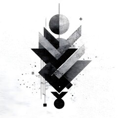 Minimalist triangle shape tattoo art high resolution picture