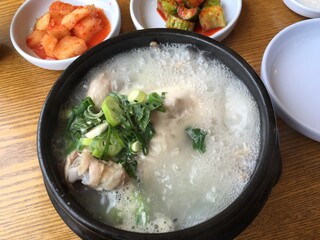 Traditional Korean Chicken Soup Samgyetang