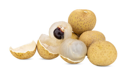 Sweet longan fruit isolated on transparent png