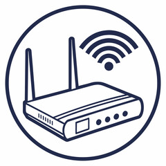 Illustration of a wifi router, symbolizing wireless connectivity and network technology for home or office use, ensuring seamless internet access