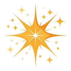 Sparkles emoji, Golden sparkle four point starburst icon set shiny celebration festive bright glitter abstract elements