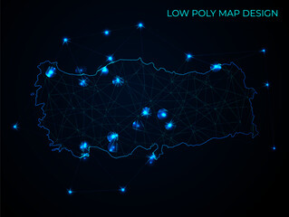 abstract digital networking connectivity vector map design	