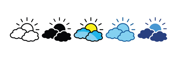 Partly Cloudy  Icon Element For Design