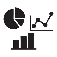 Data Visualization Silhouette Icon for Corporate Reporting
