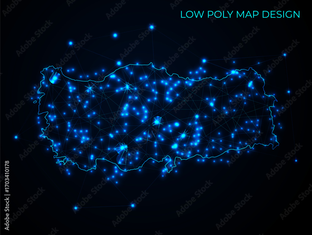 Wall mural abstract digital networking connectivity vector map design