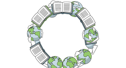 Global knowledge sharing and dissemination through an interconnected circular network of information sources
