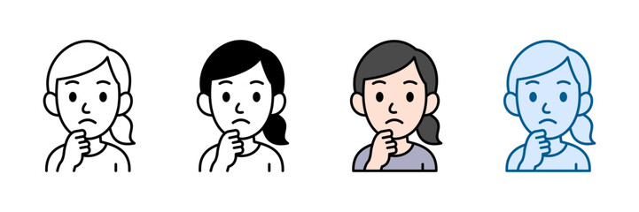 Mother Excited Icon Set Multiple Style Collection