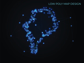 abstract digital networking connectivity vector map design	
