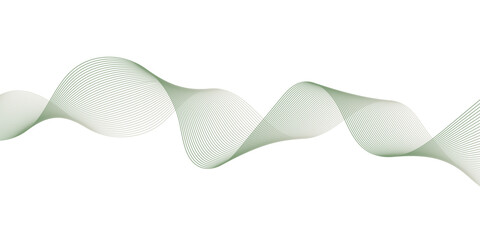 Abstract white background with a dynamic wave of swirling green and blue lines, a modern vector illustration