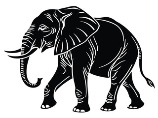Obraz premium vector illustration of an elephant