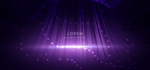 Purple vertical lines glowing on dark purple background. Speed movement concept.