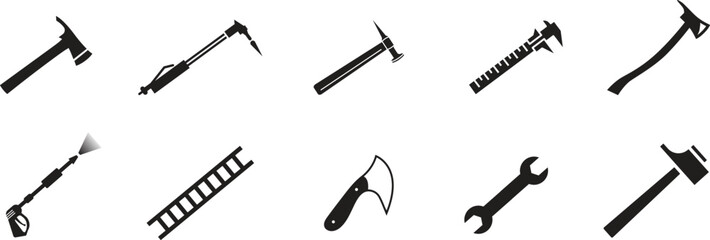 Construction Silhouette icons | EPS10
