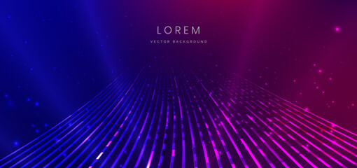 Modern blue and pink glowing curved lines with copy space for text.