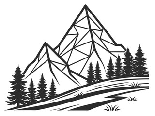 Obraz premium christmas trees vector illustration