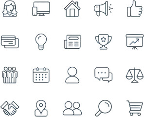 Business and Marketing Icons

Corporate and Office Symbols

General Business Concepts

