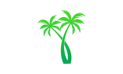 Two palm tree icon design