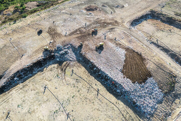 Aerial view of waste disposal