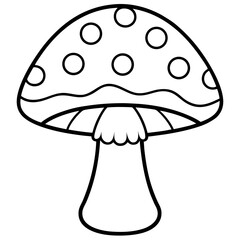 Naklejka premium mushroom cartoon vector